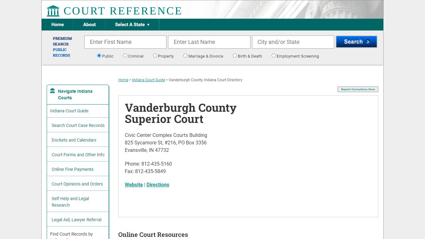 Vanderburgh County Superior Court